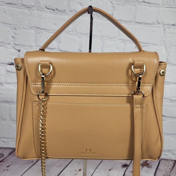 H Halston Women's Tan Crossbody Adjustable Strap Handbag - Picture 5 of 12